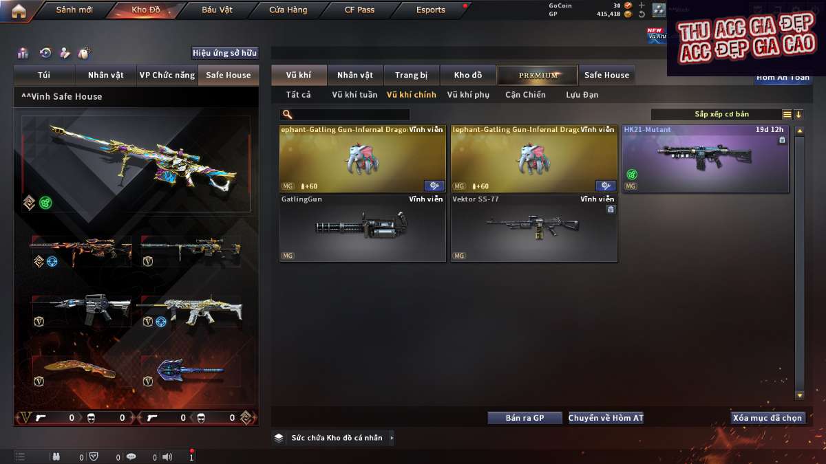 shop acc cf uy tin gia re